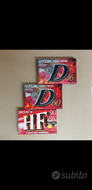 Audiocassette vergini confezionate