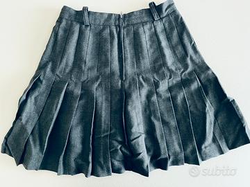 Gonna plissetttata sartoriale grigia