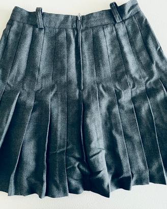 Gonna plissetttata sartoriale grigia