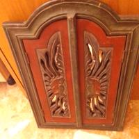 specchio etnico legno 