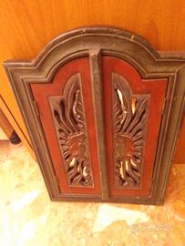 specchio etnico legno 
