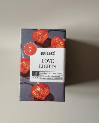 Filo di luci LED a cuore