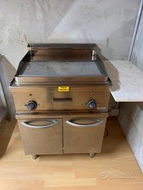 Fry Top Elettrico DEXION Piastra Liscia su Mobile