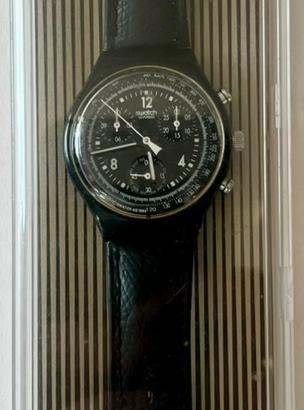 Swatch crono con cinturino in pelle