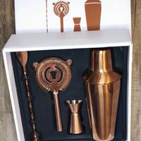 Set cocktail in acciaio inox colore rosegold