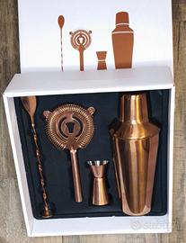 Set cocktail in acciaio inox colore rosegold