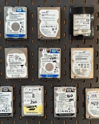 Lotto 14 Hard Disk SATA 2,5” Testati e Funzionanti