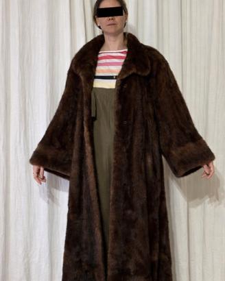 Pelliccia di visone vintage lunga donna elegante