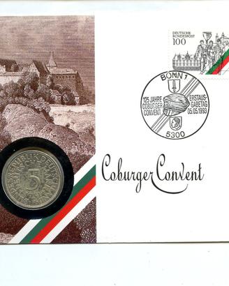 GERMANIA 5 MARCHI 1951 ARGENTO FRANCOBOLLO