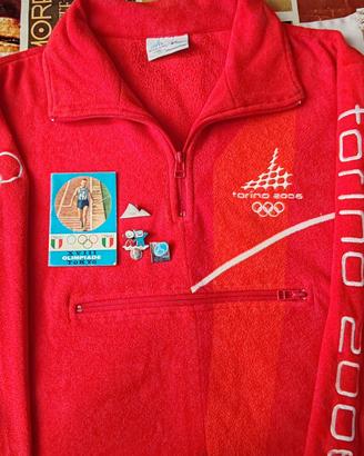 Felpa Olimpiadi Asics Torino 2006 e spille Leggere