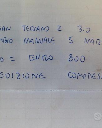 Cambio manuale 5 marce terrano 2 3.0 dci