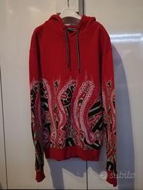 Felpa con cappuccio Octopus XS rossa