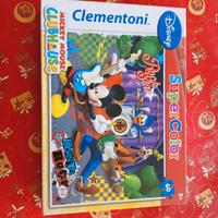 Puzzle Clementoni Supercolor Topolino 104 pezzi.
