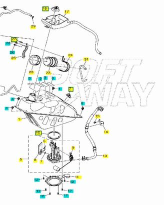 SERBATOIO BENZINA ORIGINALE YAMAHA X-MAX 125-300-4
