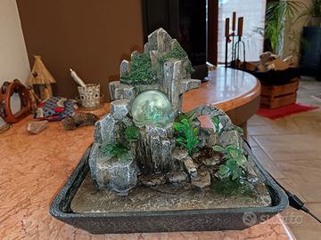 Fontanella zen con sfera ruotante