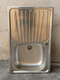 Lavello cucina in acciaio inox con vasca