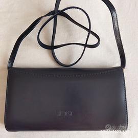 POCHETTE IN PELLE BLU SCURO