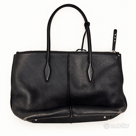 Borsa a spalla TOD’S nera con zip e doppi manici