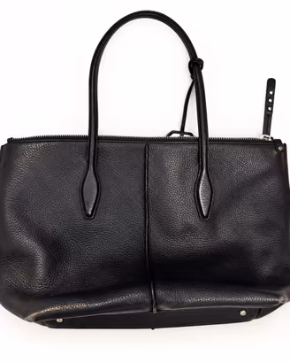 Borsa a spalla TOD’S nera con zip e doppi manici