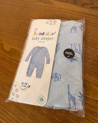 Hoodadoo tutina pagliaccetto azzurra a costine
