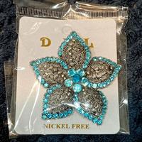 GROSSA SPILLA VINTAGE-FIORE-NICKEL FREE-5x5CM