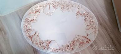 Piatto in ceramica decorato a mano