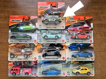 Lotto di 10 Matchbox nuove (con Porsche CHASE)