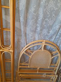letto e comodino in bambu'