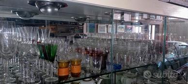 set completi bicchieri e calici in cristallo