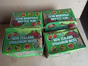 muschio naturale per anfibi, rane, salamandre