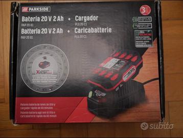 caricabatteria e batteria 20v Parkside 