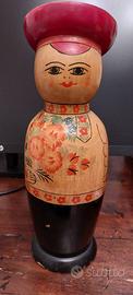 Bambolina russa in legno anni '70