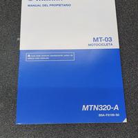 USO E MANUTENZIONE MANUALE YAMAHA PER MT-03 IN SPA