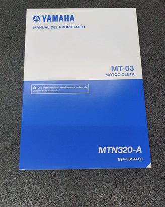 USO E MANUTENZIONE MANUALE YAMAHA PER MT-03 IN SPA