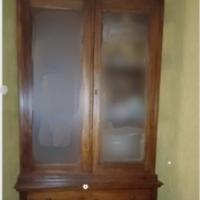 Credenza cristalliera epoca metà 800 in noce