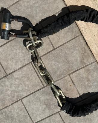 Catena antifurto moto FAI by Viro con lucchetto