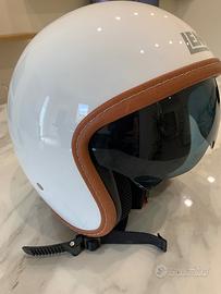 CASCO JET LEM BIANCO VISIERA FUME' -TAGLIA M 57/58