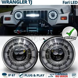 Fari LED per Jeep Wrangler TJ OMOLOGATI Angel Eyes