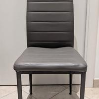 Sedie ecopelle tortora + copertura