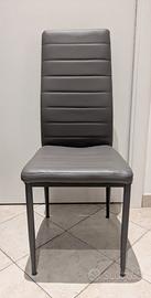 Sedie ecopelle tortora + copertura