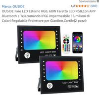 Faro Led da esteno 60w multicolore