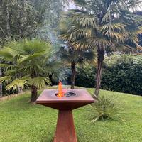 Barbecue BBQ in corten, piano acciaio 90cm X 8mm