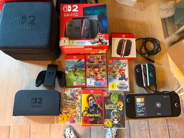 Nintendo Switch 2 con 2 joy-con, borsa da trasport