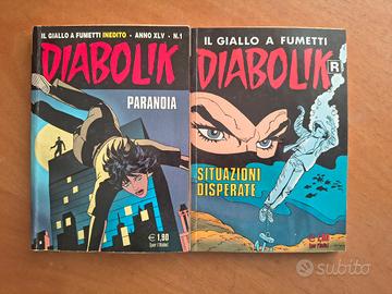 2 Fumetti Diabolik Paranoia e Situazioni Disperate