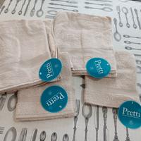 Set 2 x coppia asciugamani Nuovi Pretti beige sabb