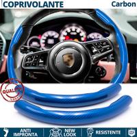 COPRIVOLANTE per PORSCHE Effetto CARBONIO Blu