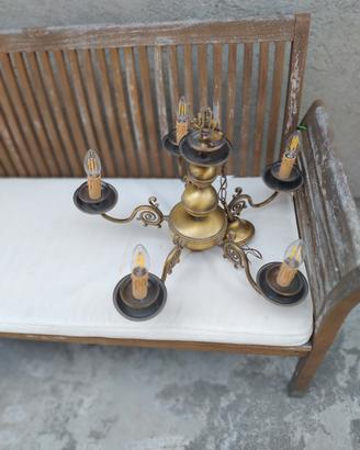 lampadario in ottone 