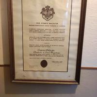 Diploma cavalleresco Ordo Militaris S. Georgii ex 