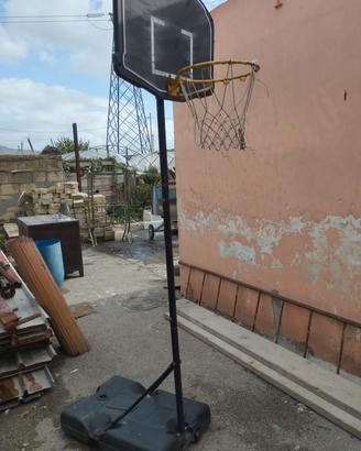Canestro da Basket Regolabile con Base