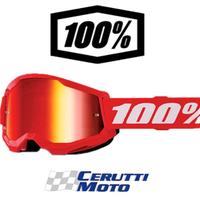 Mascherina 100% STRATA 2 Rossa - Lente a specchio 